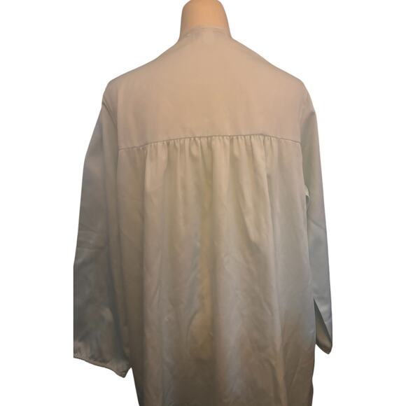 Miss Elaine Light Green Long Nightgown, Loungewear, Plus Size 1X - Picture 3 of 5